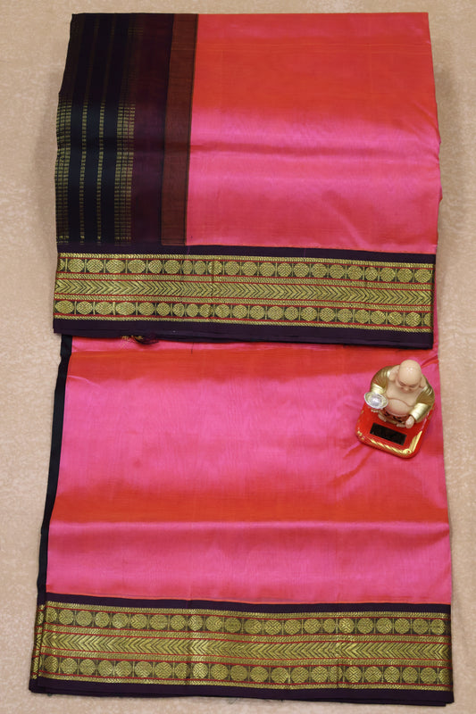 Silk Cotton Saree-Pink
