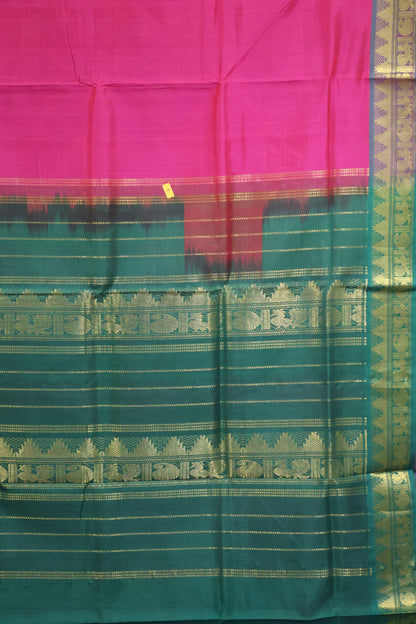 Silk Cotton Saree-Magenta