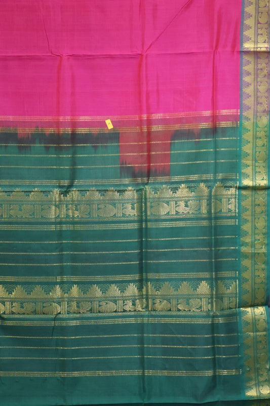Silk Cotton Saree-Magenta