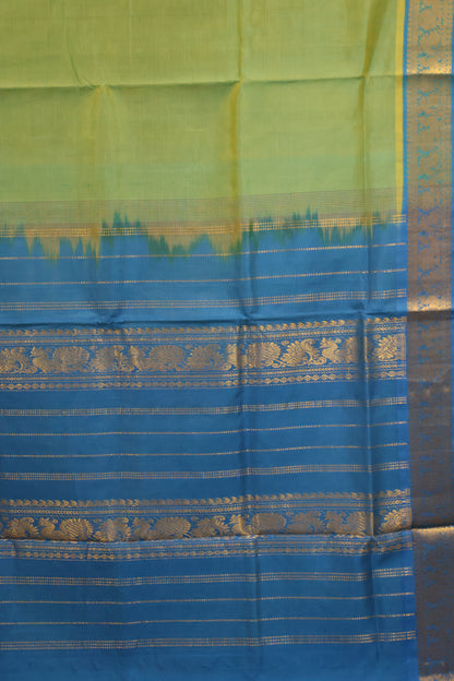 Silk Cotton Saree-Green
