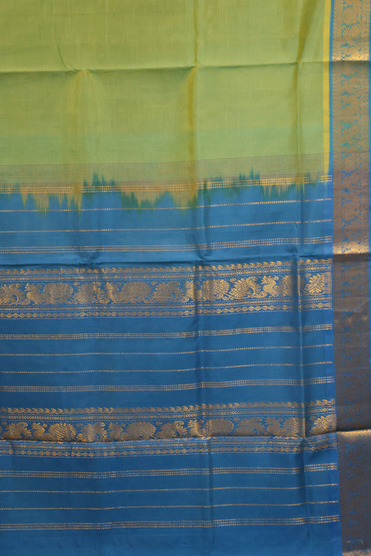 Silk Cotton Saree-Green