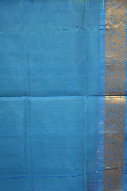 Silk Cotton Saree-Green