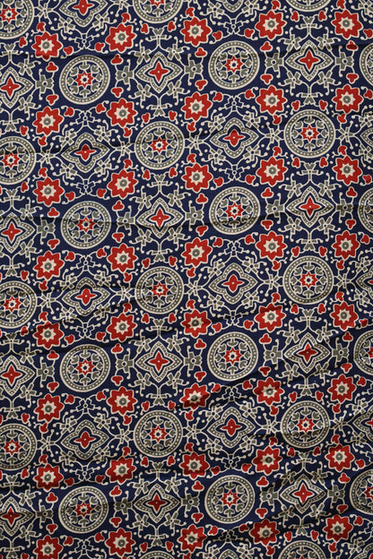 Modal Satin Saree-Peacock Blue Dot Circle Pattern