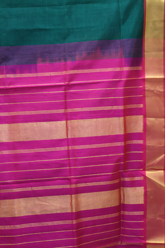 Silk Cotton Saree-Green