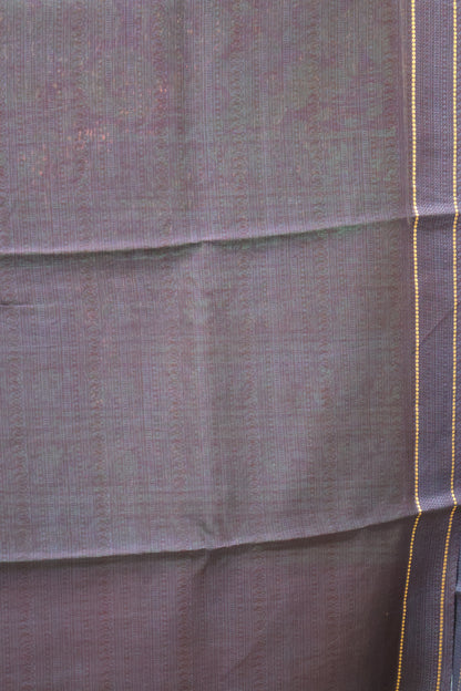Pure Chanderi Saree -Blue Floral Double Border