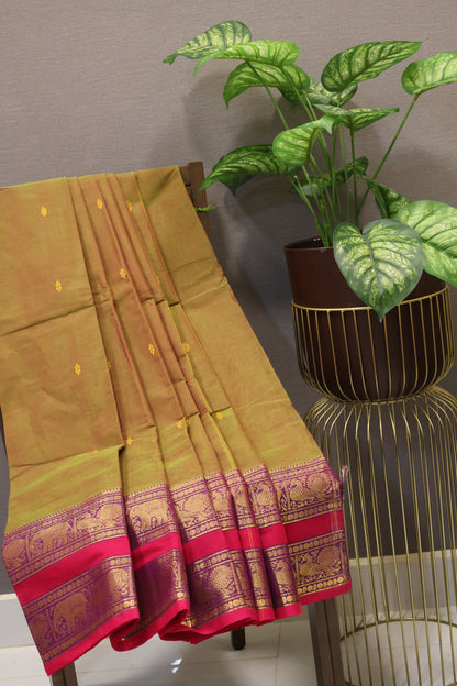 Chettinad Cotton Saree -Manthulir Green