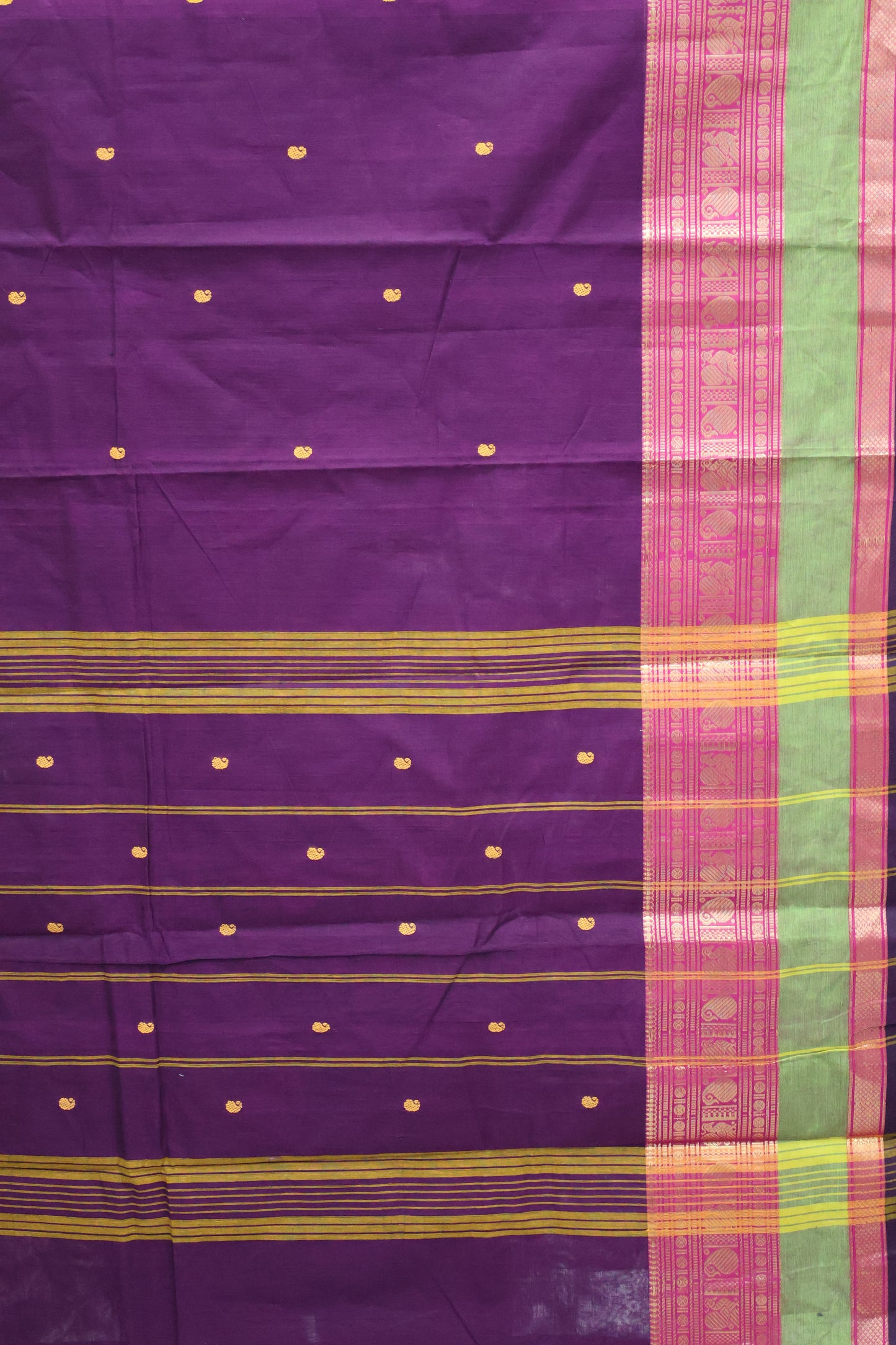 Chettinad Cotton Saree -Wine