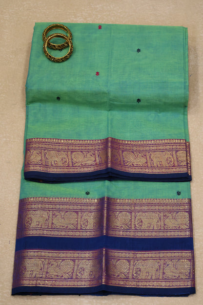 Chettinad Cotton Saree -Green