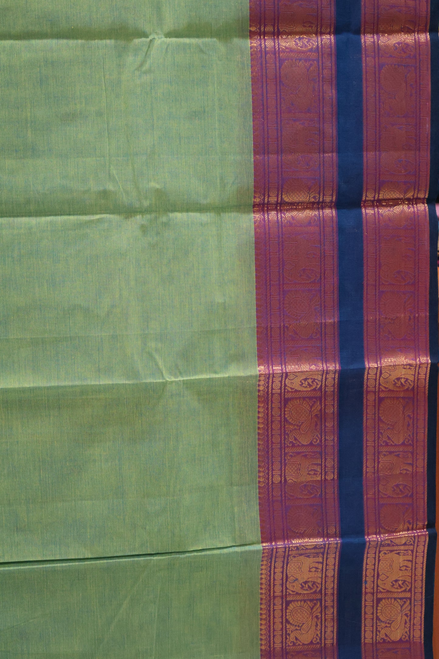 Chettinad Cotton Saree -Pista Green