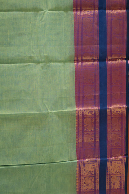 Chettinad Cotton Saree -Pista Green