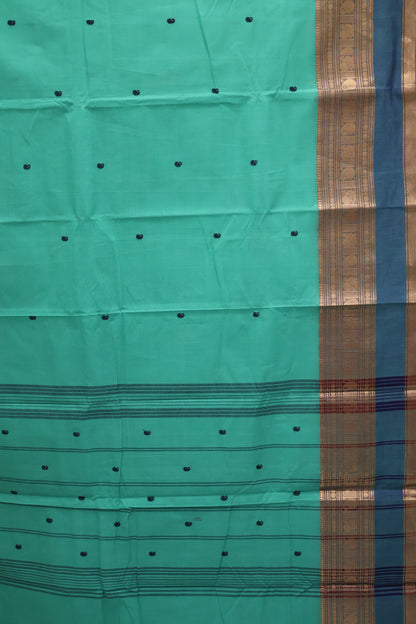 Chettinad Cotton Saree -Aqua Marine
