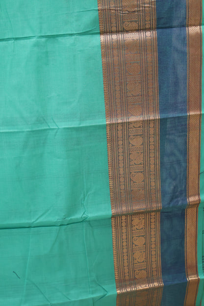 Chettinad Cotton Saree -Aqua Marine
