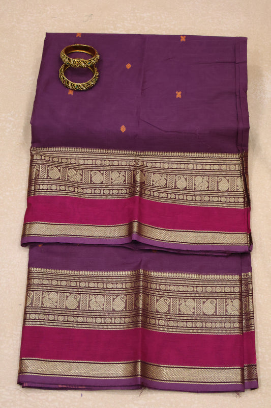 Chettinad Cotton Saree -Lite Wine