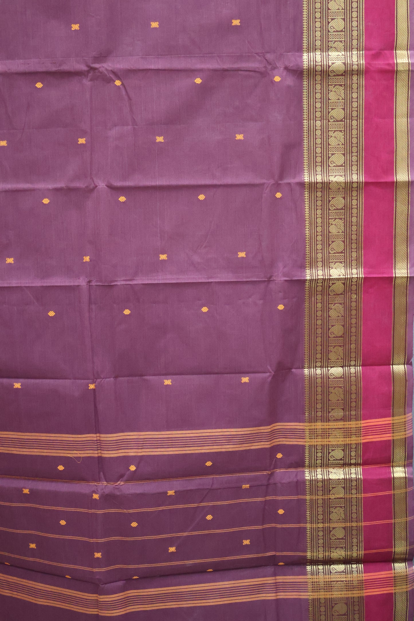 Chettinad Cotton Saree -Lite Wine