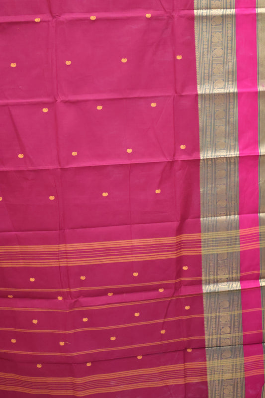 Chettinad Cotton Saree -Maroon
