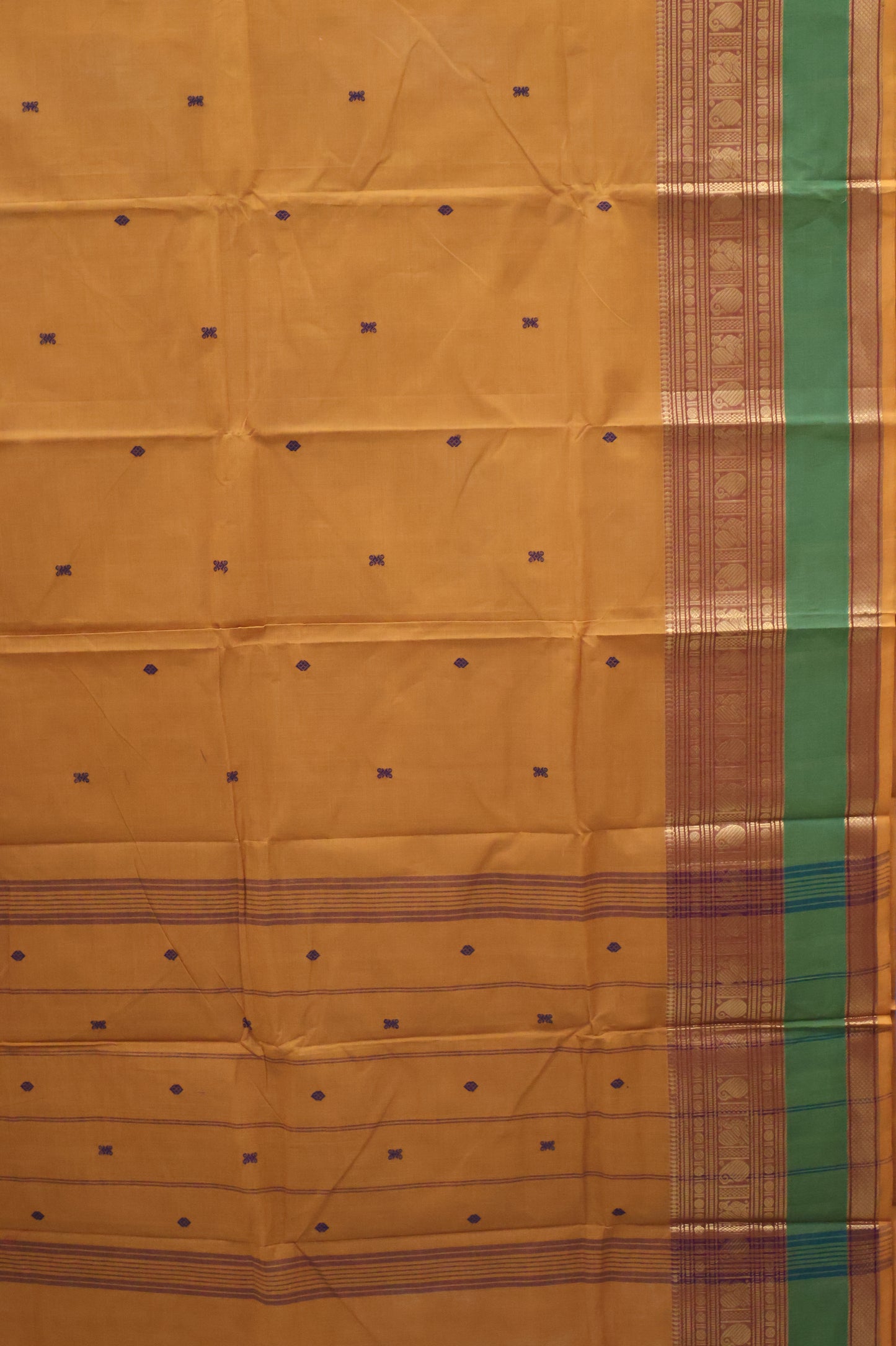 Chettinad Cotton Saree -Mustard