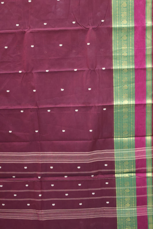 Chettinad Cotton Saree -Araku with Pink