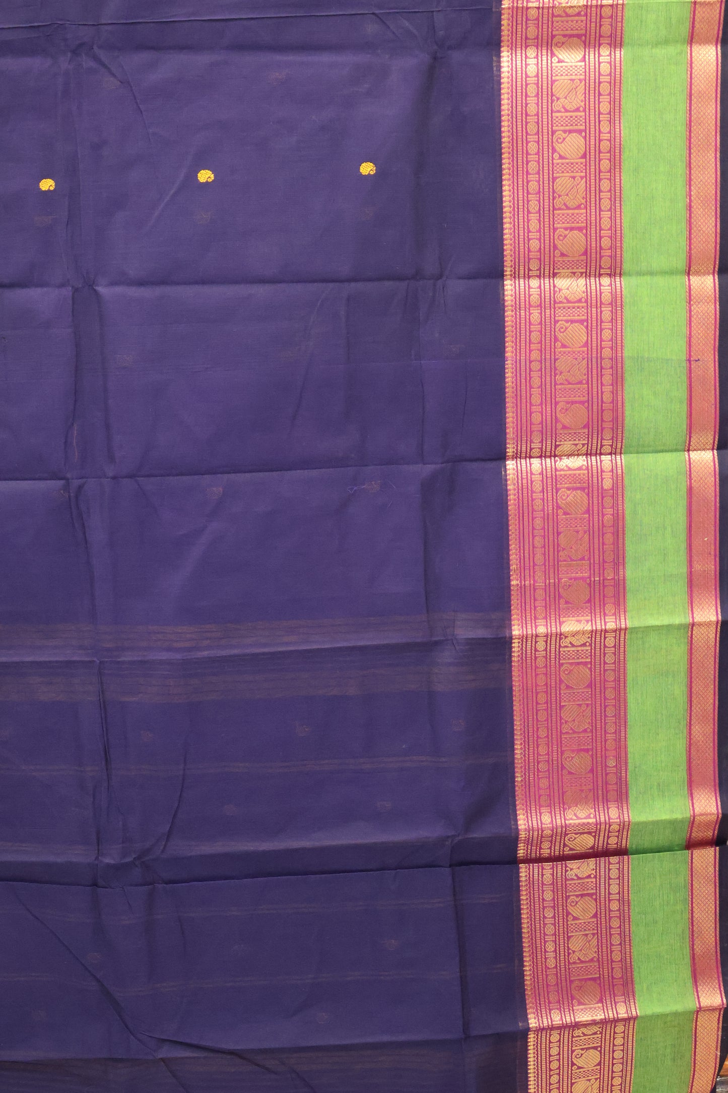 Chettinad Cotton Saree -Navy Blue