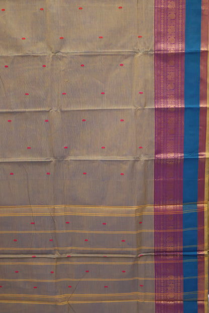 Chettinad Cotton Saree -Muted Olive