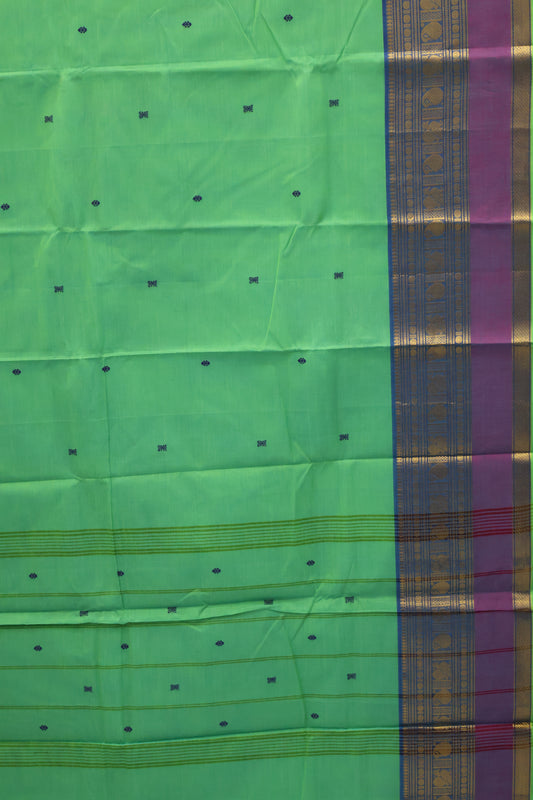 Chettinad Cotton Saree -Sea Green