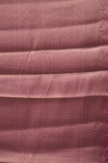 Printed Bamboo Silk Saree-Purple Floral Print
