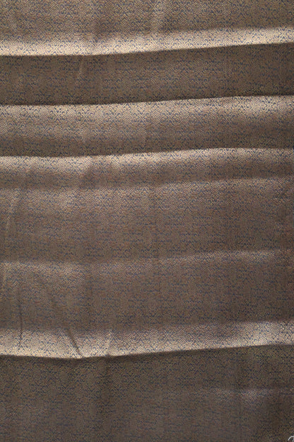 Printed Bamboo Silk Saree-Black Paisle