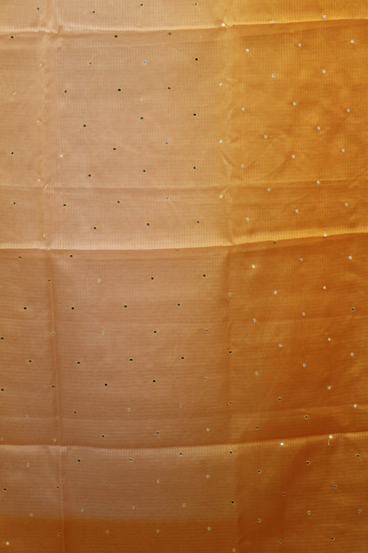Silk Kota saree- Mustard Kalamkari Pallu
