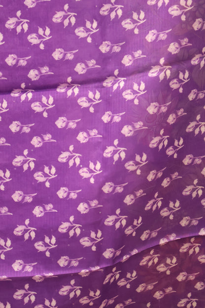 Silk Kota saree-Purple Sunflower