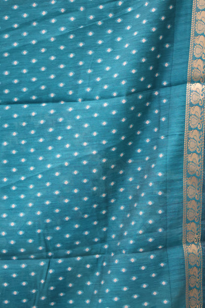 Malai Cotton Saree Mangalgiri Border - Olive