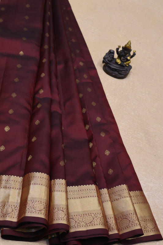 Pure Kanjivaram Silk Saree - Araku Body Butta