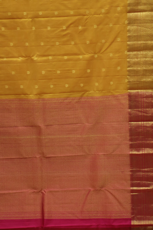 Pure Kanjivaram Silk Saree - Golden Mustard