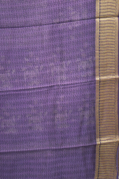 Pure Chanderi Saree-Voilet Pichwai Peacock Border