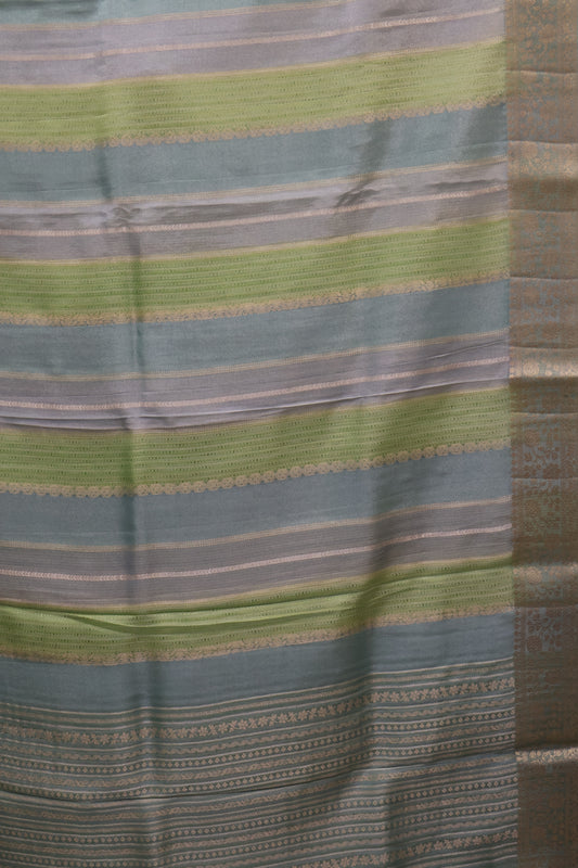 Tissue Rangkat Saree- green Aqua