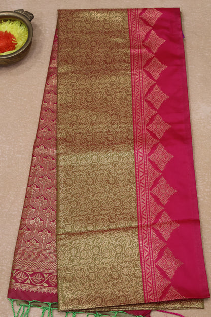 Semi Soft Silk Saree-Manthulir Kolam Border