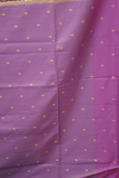 Semi Soft Silk Saree-Peacock Green Kolam Border