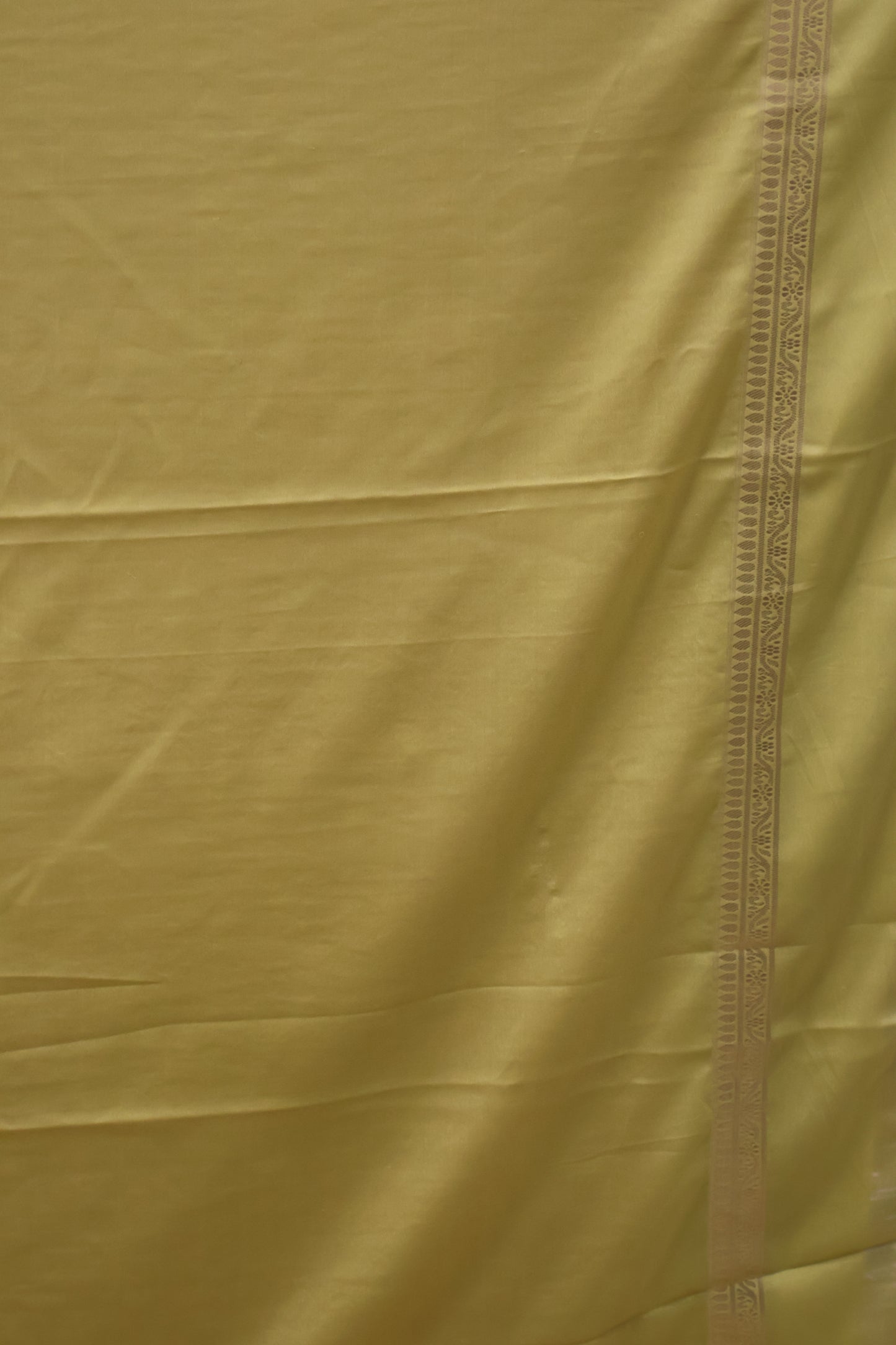 Banarasi Georgete saree-Mustard Body Checked