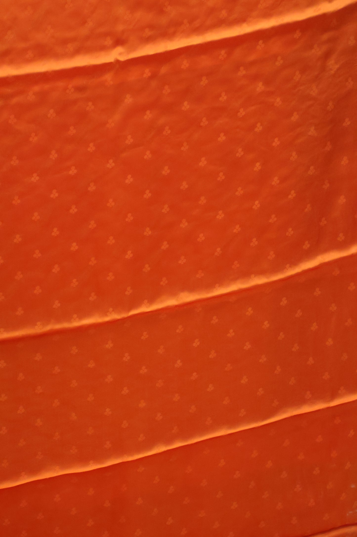 Satin Saree-Orange Silver Zari