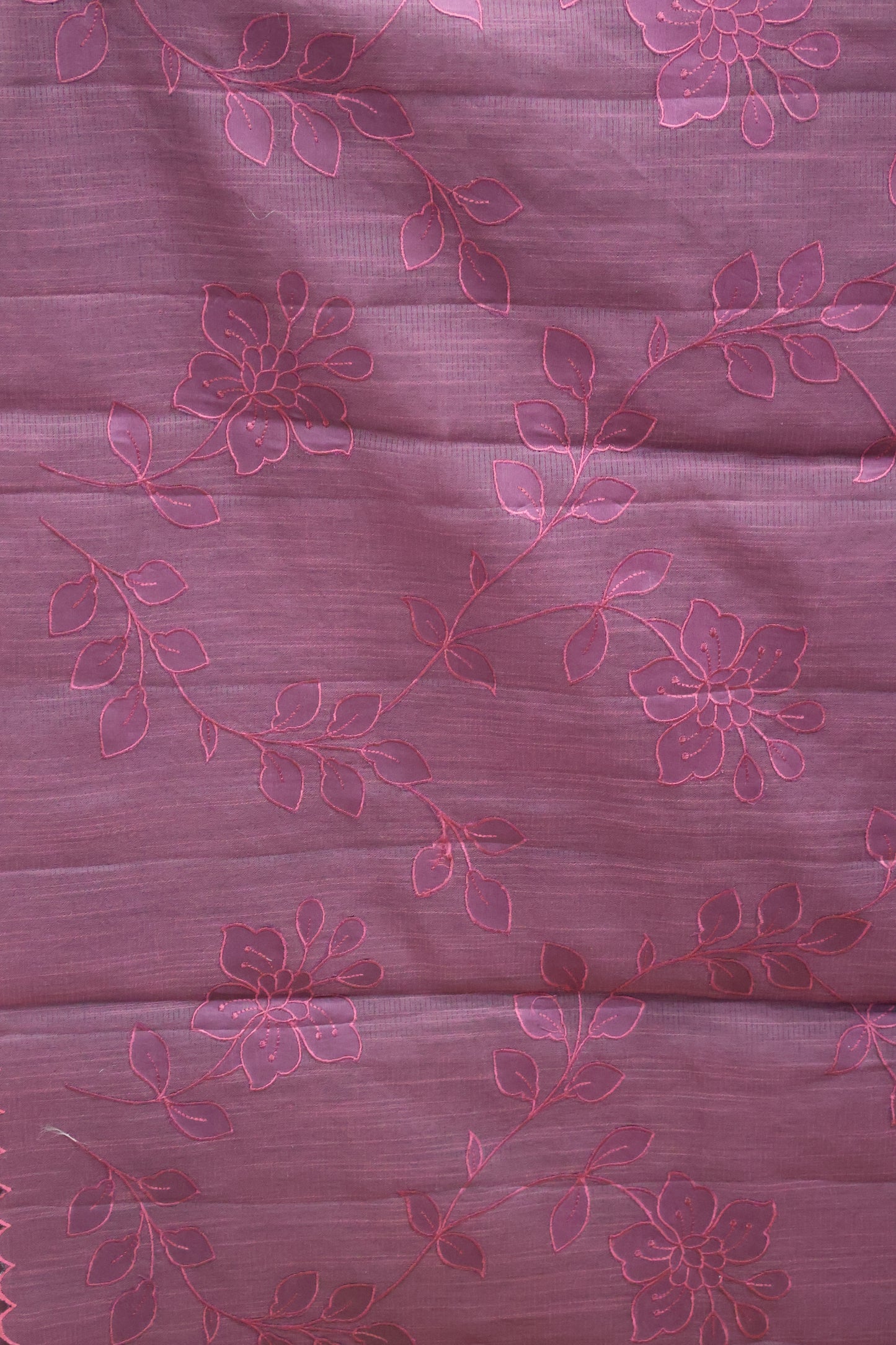 Pure Kota Saree-Maroon Aplique