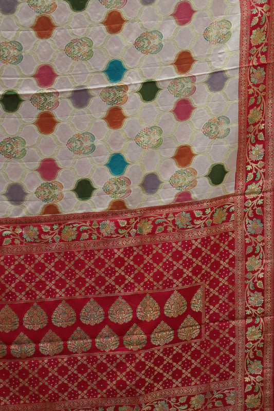 Pure Viscose Saree-Off White