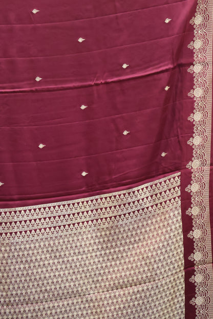 Satin Saree-Arakku Jal Border