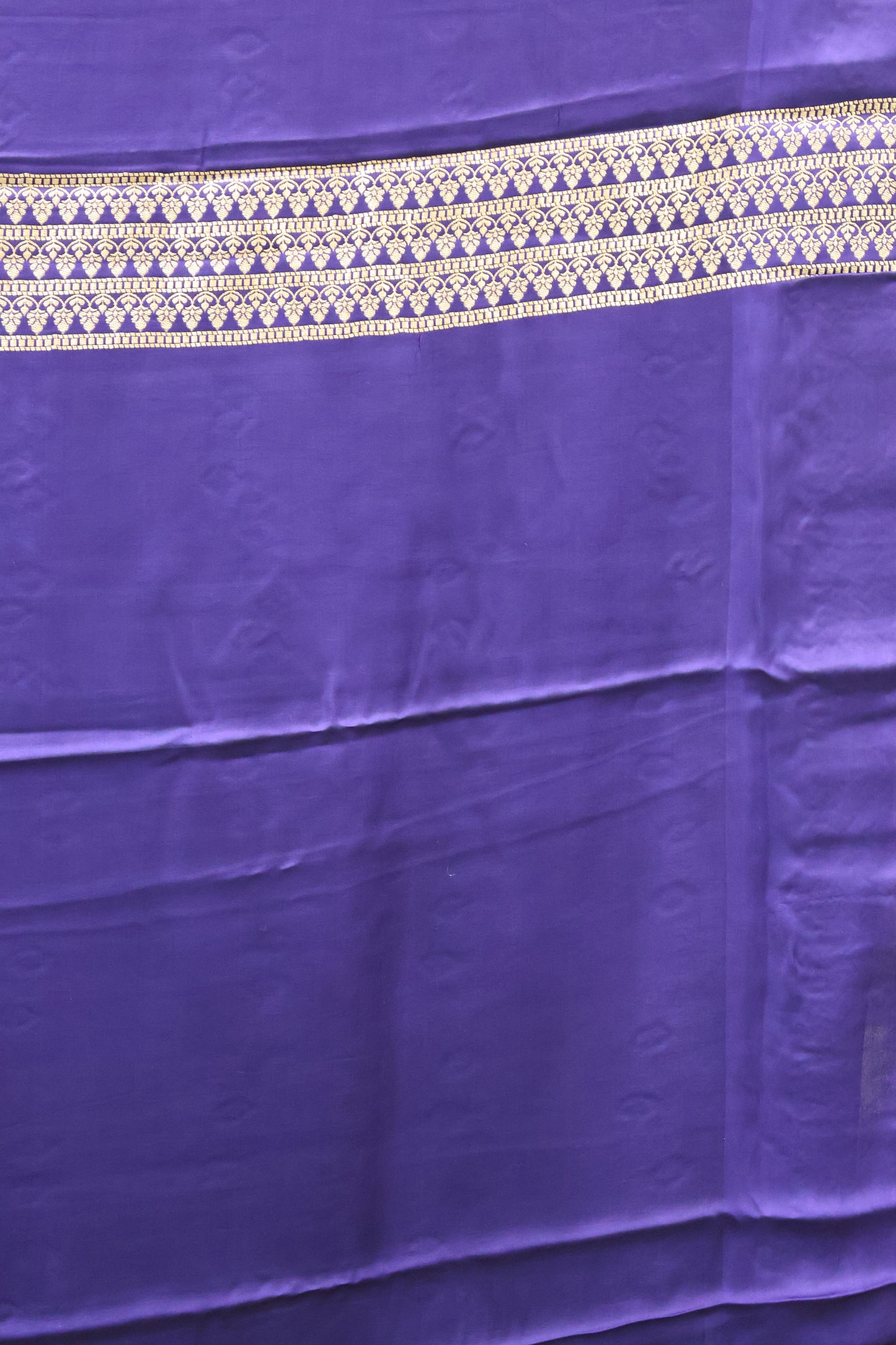 Satin Saree-Blue Jal Border