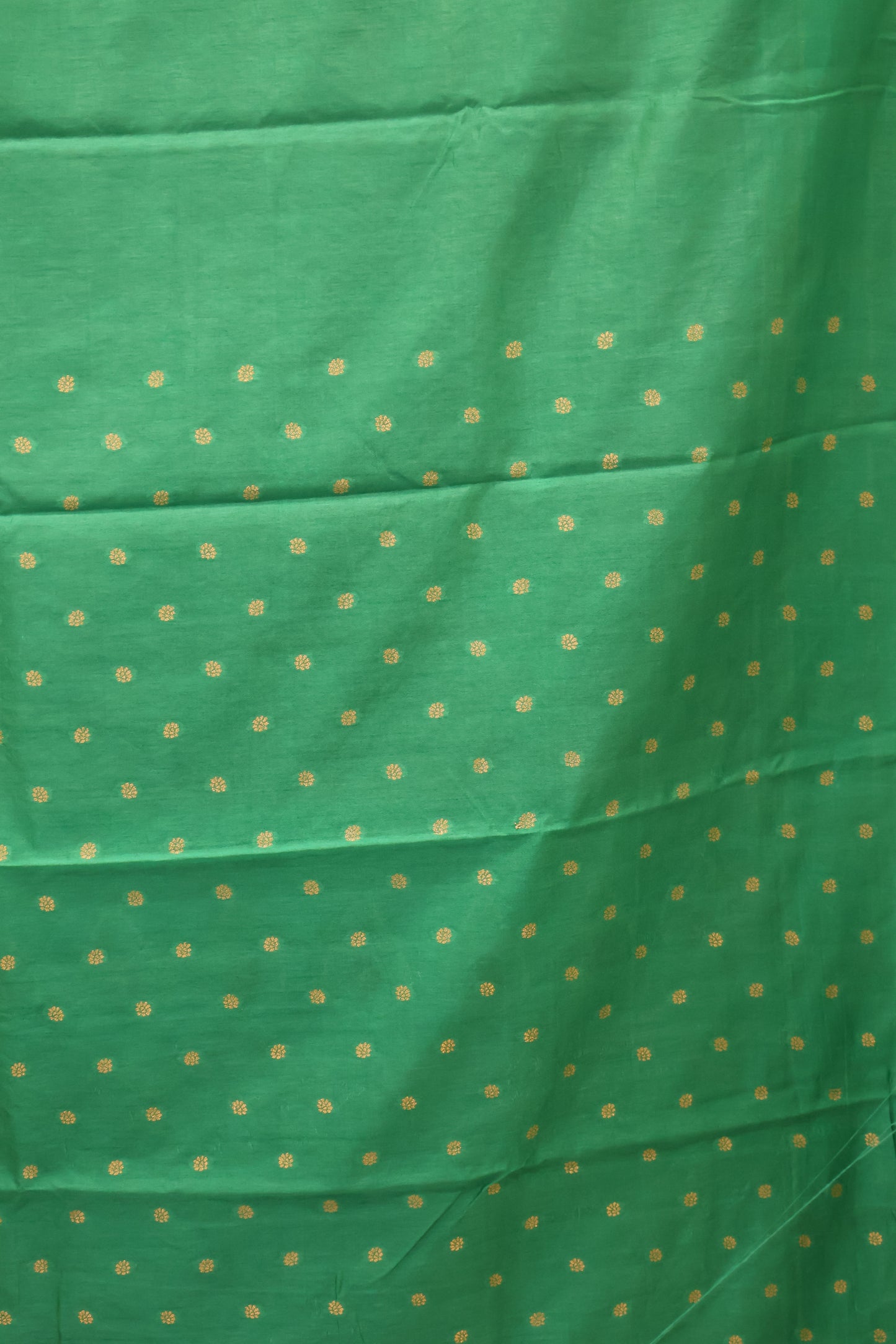 Semi Tussar Saree -Teal Green Leaf Butta
