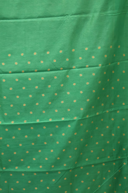 Semi Tussar Saree -Teal Green Leaf Butta