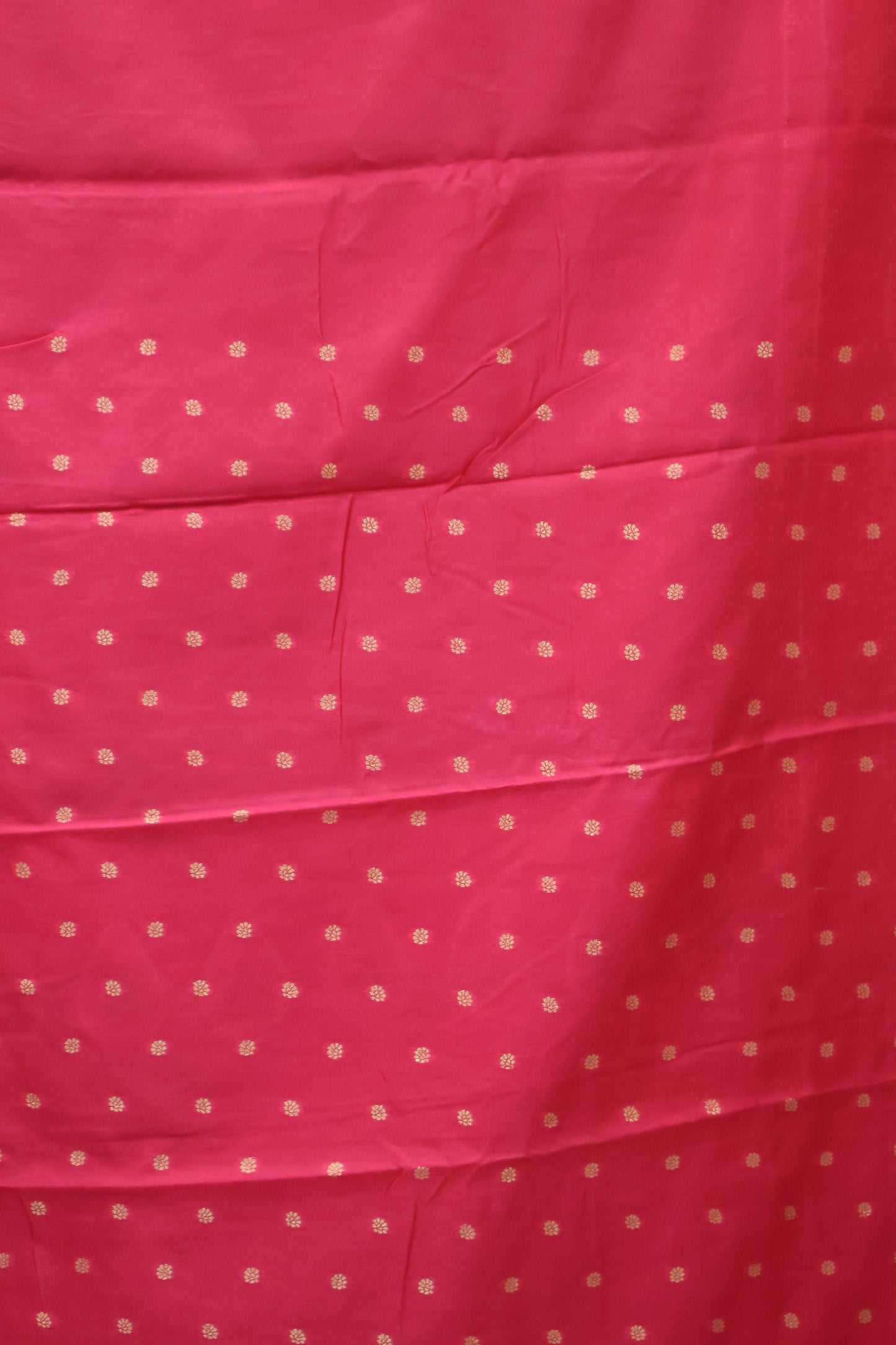 Semi Tussar Saree -Rani Pink Leaf Butta