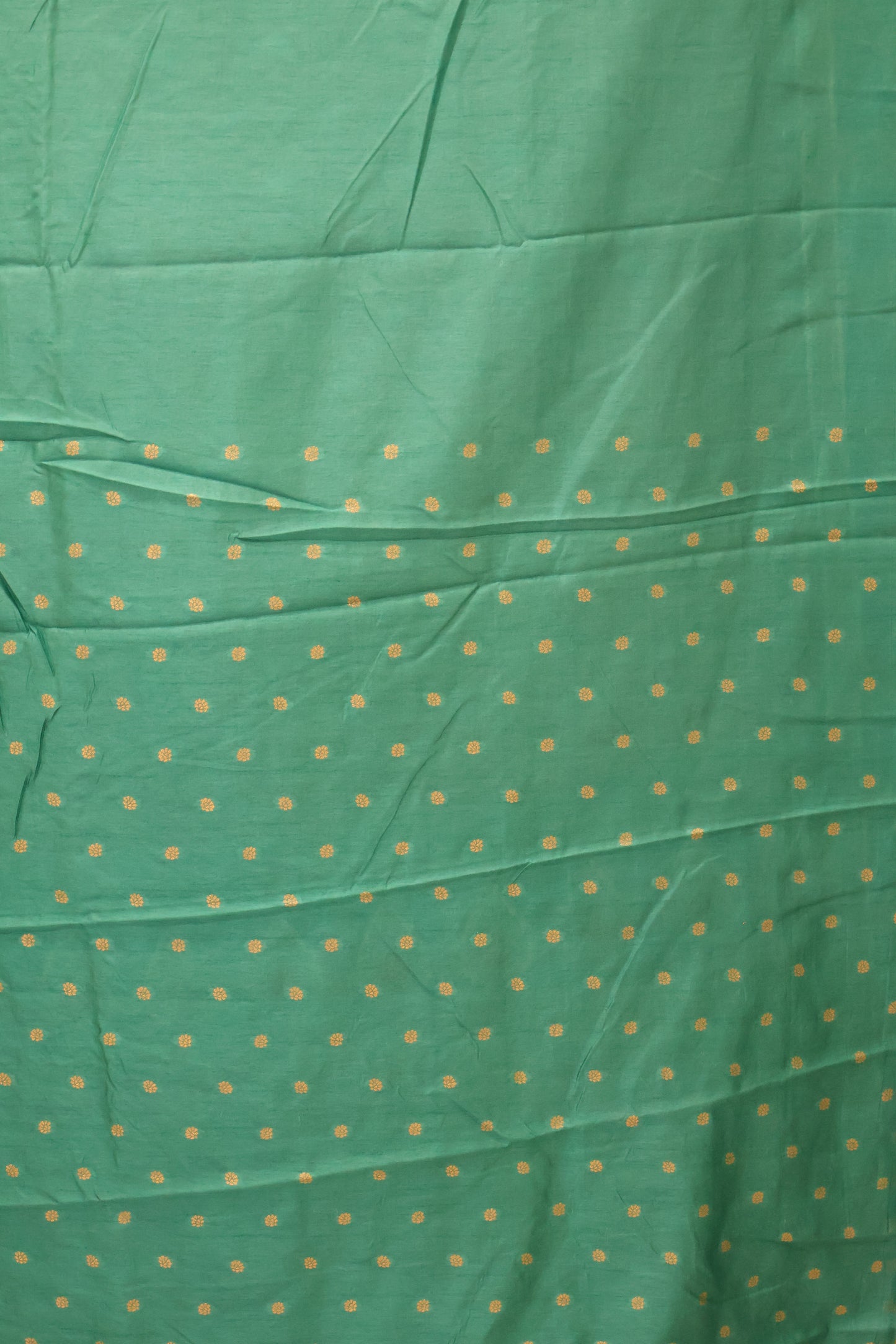 Semi Tussar Saree -Teal Blue Leaf Butta