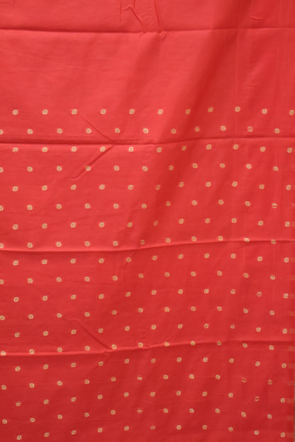 Semi Tussar Saree -Red Leaf Butta