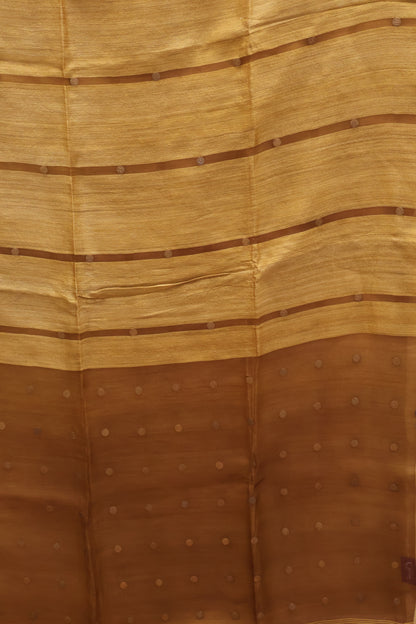 Pure Tussar Saree - Muatard