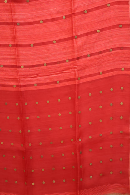 Pure Tussar Saree -Red