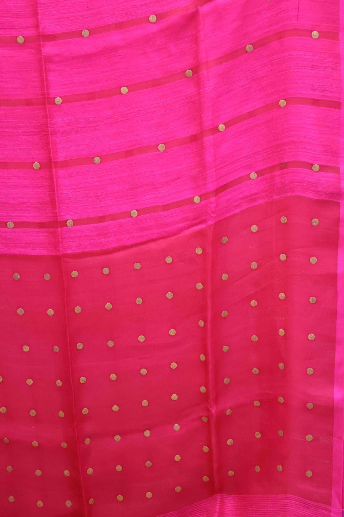 Pure Tussar Saree -Rani Pink
