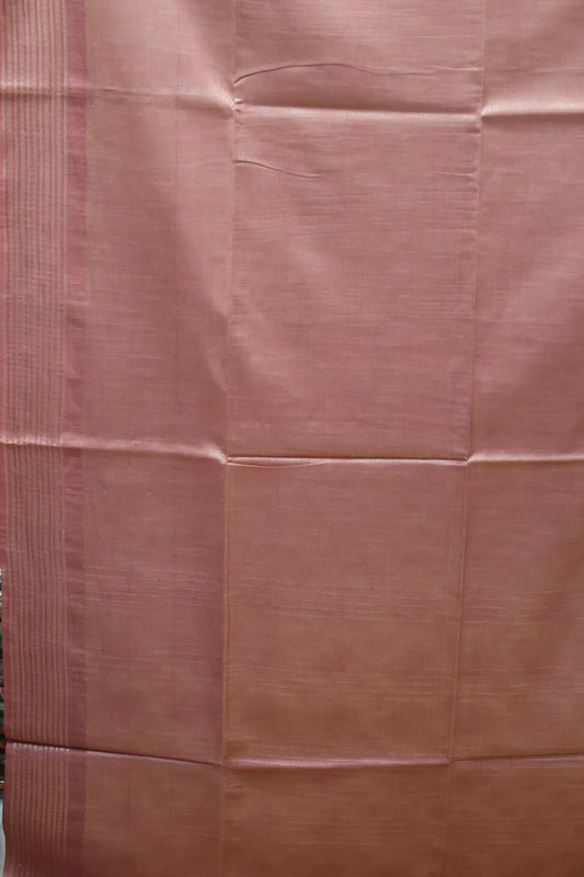 Bhagalpur Tissue Saree - Pastle Pink Full Zari